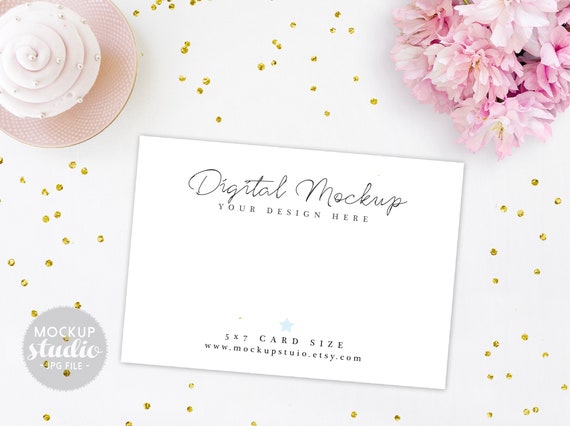 Download Invitation Mock Up Card Mock Up Birthday Card Mockup Party Etsy