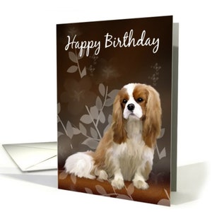 Geburtstagskarte-Karte mit King Charles Spaniel