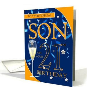 Carte d'anniversaire, anniversaire - Carte Champagne Verre, 21e, 25e, 30e, 35e, 40e, 45e, carte de 50e anniversaire