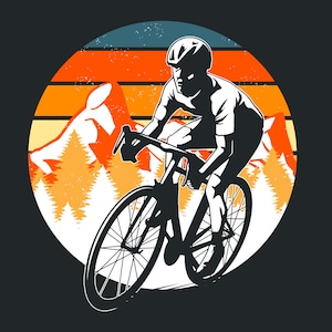 Carte de vœux de cyclisme Joyeux anniversaire Carte de vœux avec enveloppe 5x7 pro stock de cartes