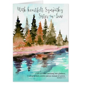 Carte de sympathie belle-sœur, avec sincères condoléances