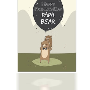 Vatertag, Dad Papa Bär Vater-Tag-Karte, kann Cusomized, des Vaters Tag Baby Bär und Papa Bär Karte
