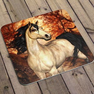 Set of 4 Autumn Horse | Horse Art | Home Gift | Home ware | Fall | Coasters | New Home | Gift | single available