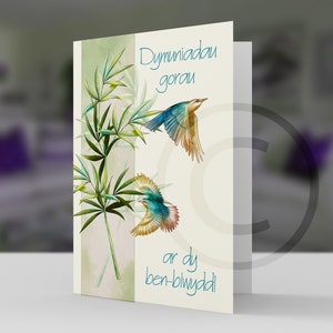 Dymuniadau gorau ar dy ben-blwydd! Welshe taal verjaardagskaart Beste wensen voor een gelukkige verjaardag!