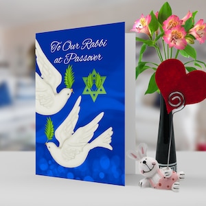 Carte de Pâque colombe et Olive Leaf - rabbin et l’autre est disponible