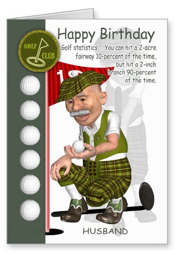 Golf Fun Verjaardag Wenskaart Met Golfen Elementen Vader Etsy Nederland