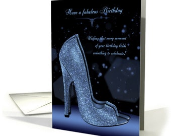 Stylish Glamour Shoe Birthday For Her card