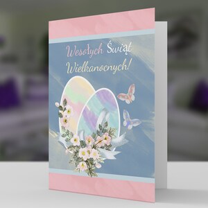 Polnisch - Wesotych Swiat Wielkanocnych - Aquarell Ostereier