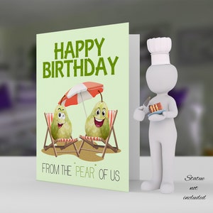 Pear Birthday Card With Funny Pears, van de Pare van ons