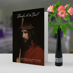 Représentation dans l'huile de Jésus-Christ - carte de célébration de Pâques