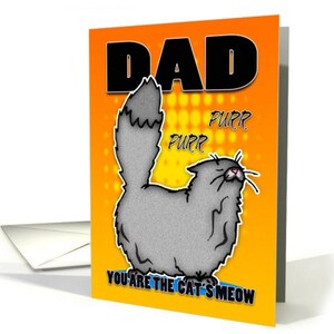 Vatertagskarte Papa Opa You are the Cats Meow 5x7 pro Kartenvorrat und Umschlag