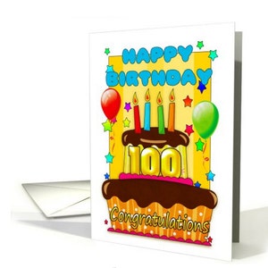 30-100th birthday Card | 50th, 60 °, 70 °, 80th, 90A, 100th, torta di compleanno con le candele, carta di compleanno luminoso