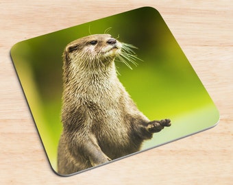 Set von 4 Otter Untersetzer | Dichter | Home Geschenk | Haushaltswaren | Herbst-| Untersetzer | Geschenk | Einzelverfügbar