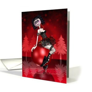 Carta di cartolina di natale - ballerina - Bagattelle gotico