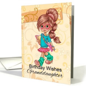 Enkelin Geburtstag, Sweet Cute Card, Mit liebevolle Worte, eine wirklich starke, aber mädchenhafte Karte