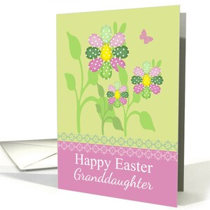 Fiori d'uovo di Pasqua in colori primaverili Biglietto di auguri - 5x7 Pro Card Stock e busta
