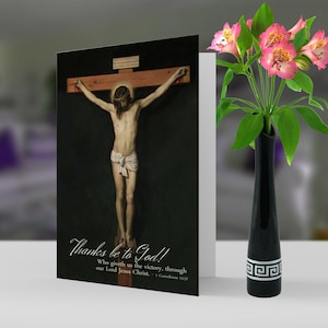 Representação em óleo de Jesus Cristo - cartão de celebração da Páscoa