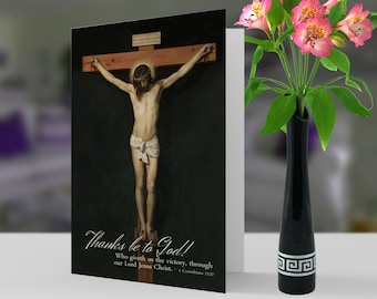 Depiction In Oil Of Jesus Christ - Easter Celebration card