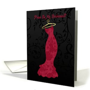 Demoiselle d’honneur, veux-tu être ma demoiselle d’honneur jolie robe sur un cintre