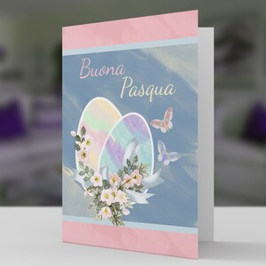 Italiano - Buona Pasqua - Ovos de Páscoa em Aquarela