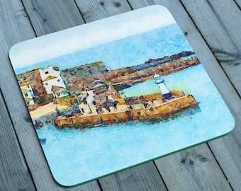 St. Ives Cornwall Coasters. watercolour print . Coaster set of 4 or single