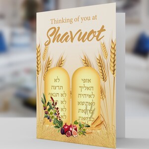 Shavuot Tarjeta de saludo -pensando en ti en Shavuot