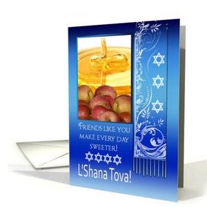 Vriend Rosh Hashanah joods nieuwjaar L'Shana Tova kaart