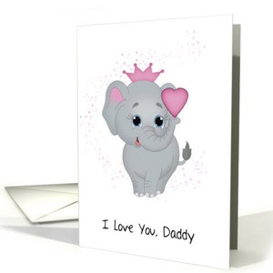 Papas Geburtstag, Papa, kleiner Elefant, ich liebe dich, Papa, Papa Geburtstagskarte, ich liebe dich daddy