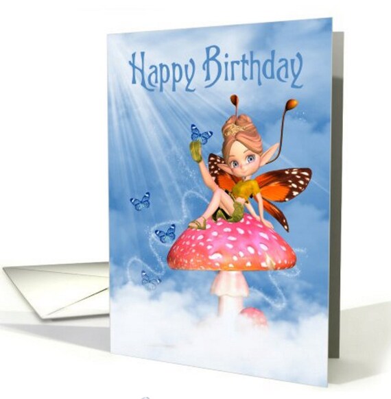 Birthday Fairy Sneaks Up – Funny Birthday Card For Her, Humorous Women's Card
