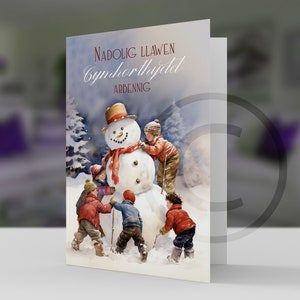 Nadolig llawen cymhorthydd Cartolina di Natale Assistente didattico in gallese