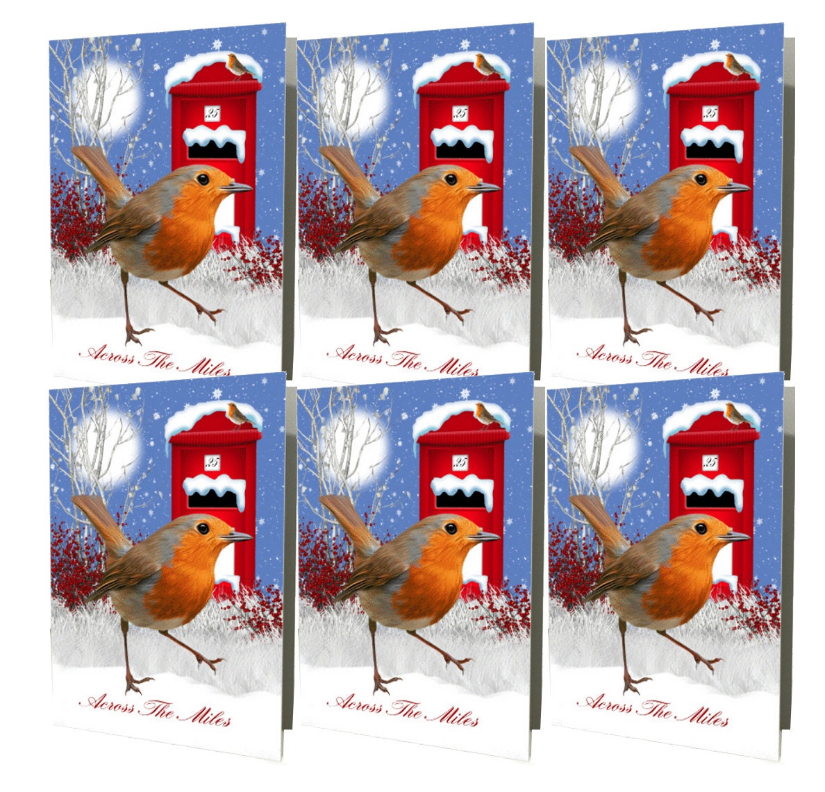 Robin, Across the Miles Winter Holiday Card - Christmas Card, Post