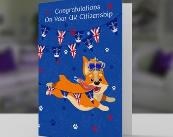 Congratulations On Your UK Citizenship Greeting Card with Envelope 5x7 pro card stock
