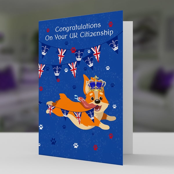 Congratulations On Your UK Citizenship Greeting Card with Envelope 5x7 pro card stock