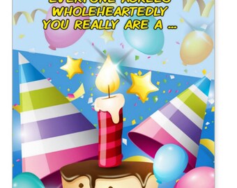 Dad Birthday | Dad Birthday Card, Birthday Cake With Candle,  Greeting Card, Dad Birthday Card with Innuendo