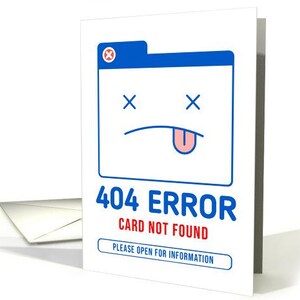 Website Fehler mit einer verzerrt aussehenden Computer Pop Up Tab Karte
