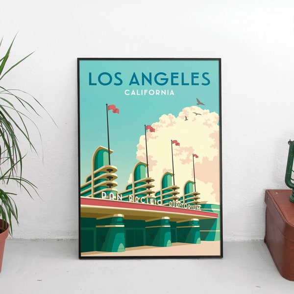 Pan-Pacific Auditorium, Los Angeles, California Travel Poster | Unframed