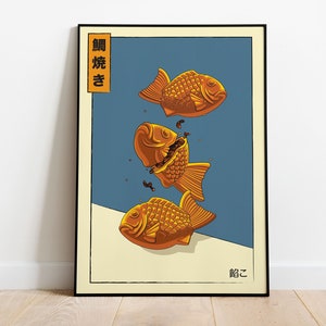 Taiyaki Japanese Food Art Print | Unframed