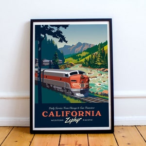 Californië Zephyr treinposter | Niet ingelijst