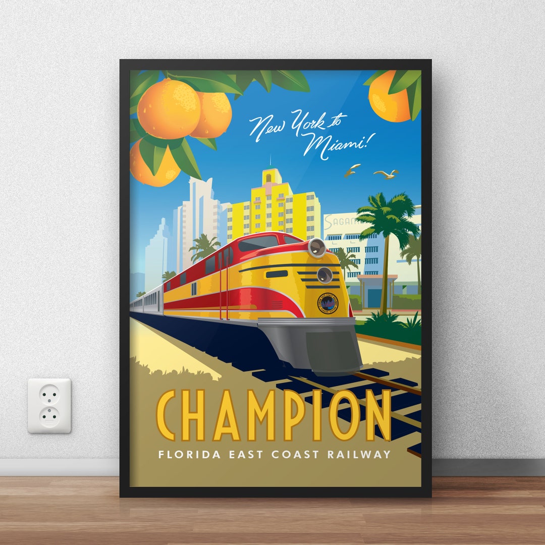 The Champion, Florida East Coast Railway Travel Poster