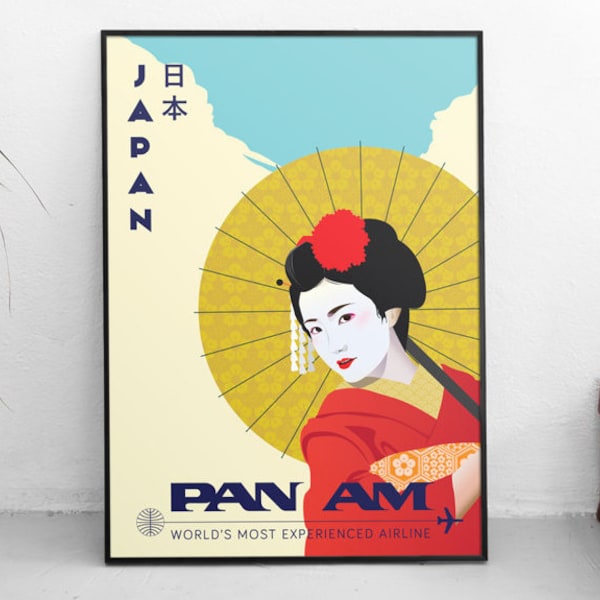 Pan American Airlines Japan Geisha |  |  Unframed