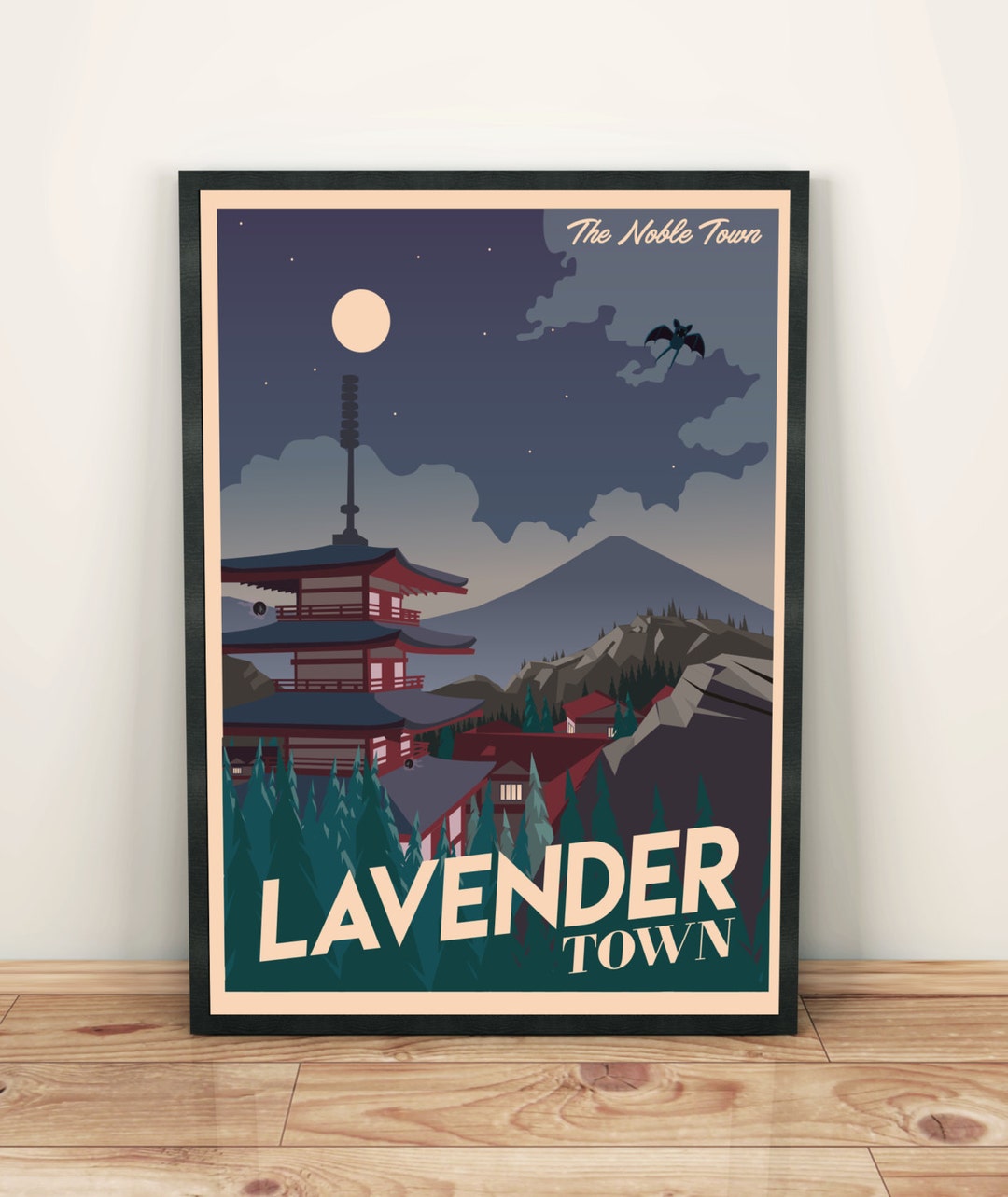 ポスター Mae Town Pokemon Lavender Town | Unframed - Etsy