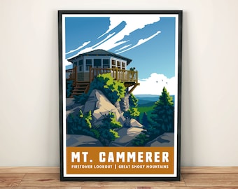 Impresión de arte de la torre de fuego Mt. Cammerer / Unframed