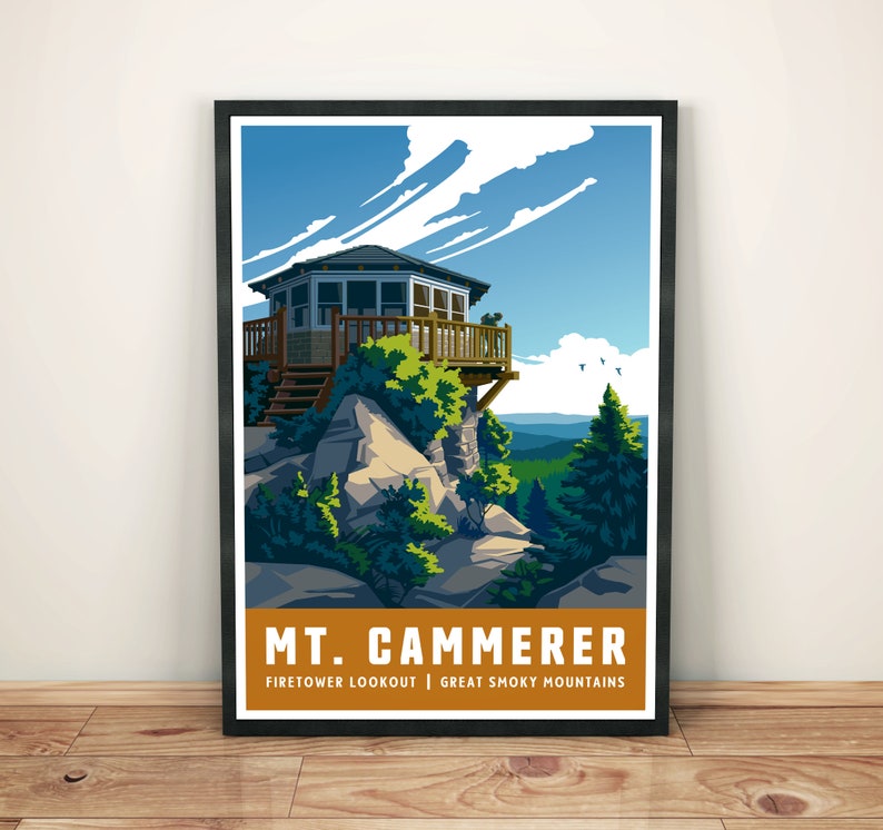 Mt Unframed Cammerer Firetower Art Print