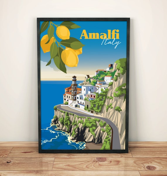 イタリアアマルフィ イタリア 絵画 風景 凪 アマルフィ 20点限定 絵画