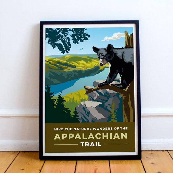 Appalachian Trail Travel Poster  | Unframed