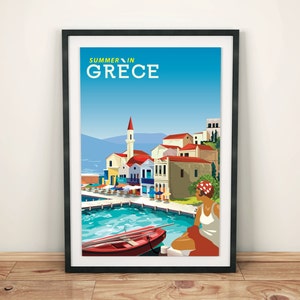 Greece Mediterranean Summer | Unframed