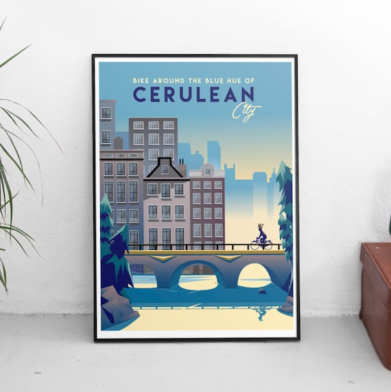 Pokemon Cerulean City Travel Poster Unframed | Etsy