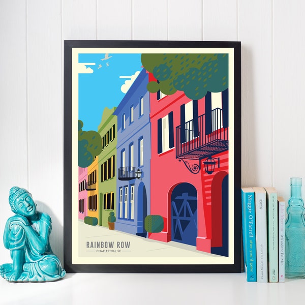 Rainbow Row, Charleston, SC | Unframed