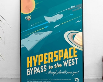 Hitchhikers guide to the galaxy Vogon Bypass | Douglas Adams | Book Poster | Unframed