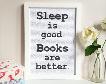 Books Are Better Quote Print - George R R Martin - Gift for Book Lovers